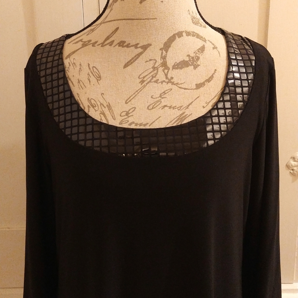 NWT Collection dress barn black block trimmed dress Sz XL